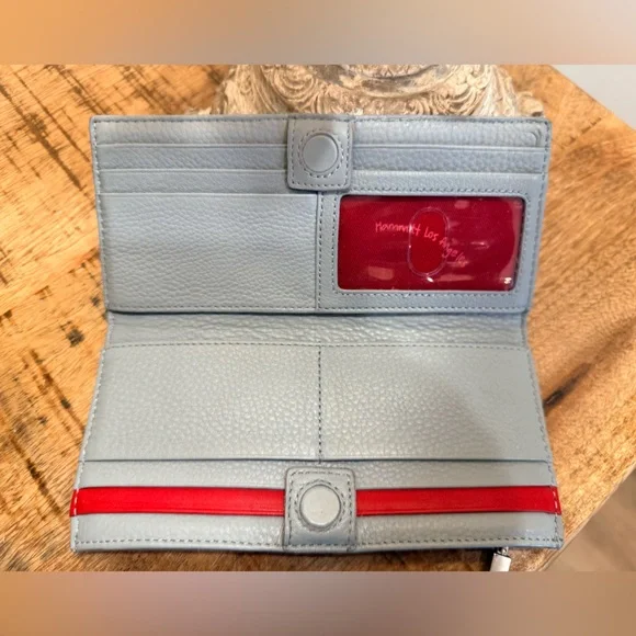 Hammitt Light Gray Wallet with Bold Red Interior. Original box. - Picture 3 of 5